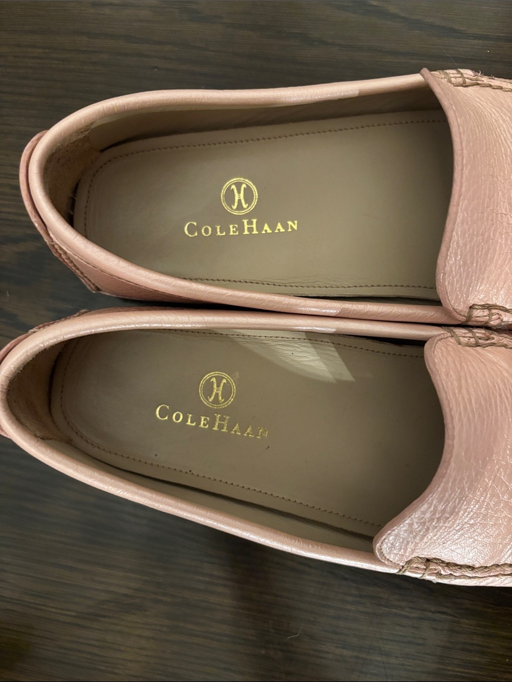 Cole Haan Blush Pink Pebbled Leather Loafers | Size 6B - Picture 2 of 10